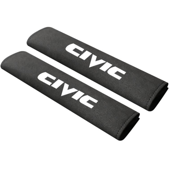 2 new Black and white Honda Civic seatbelt shoulder pads - Picture 2 of 4